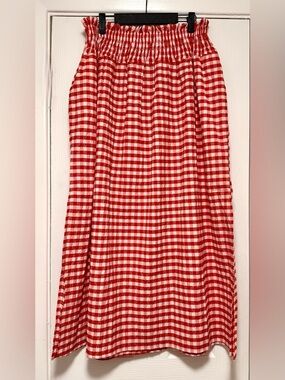 Universal Thread Red and White Gingham Maxi Skirt